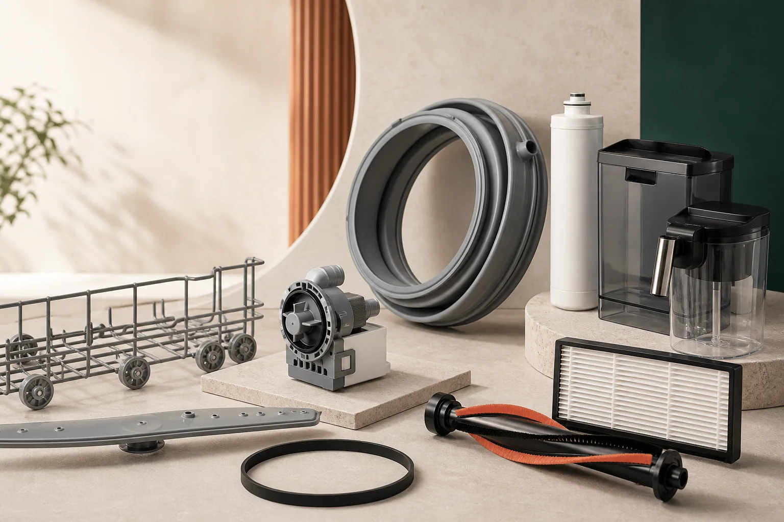 Selection of generic appliance parts used to explain How compatibility is established