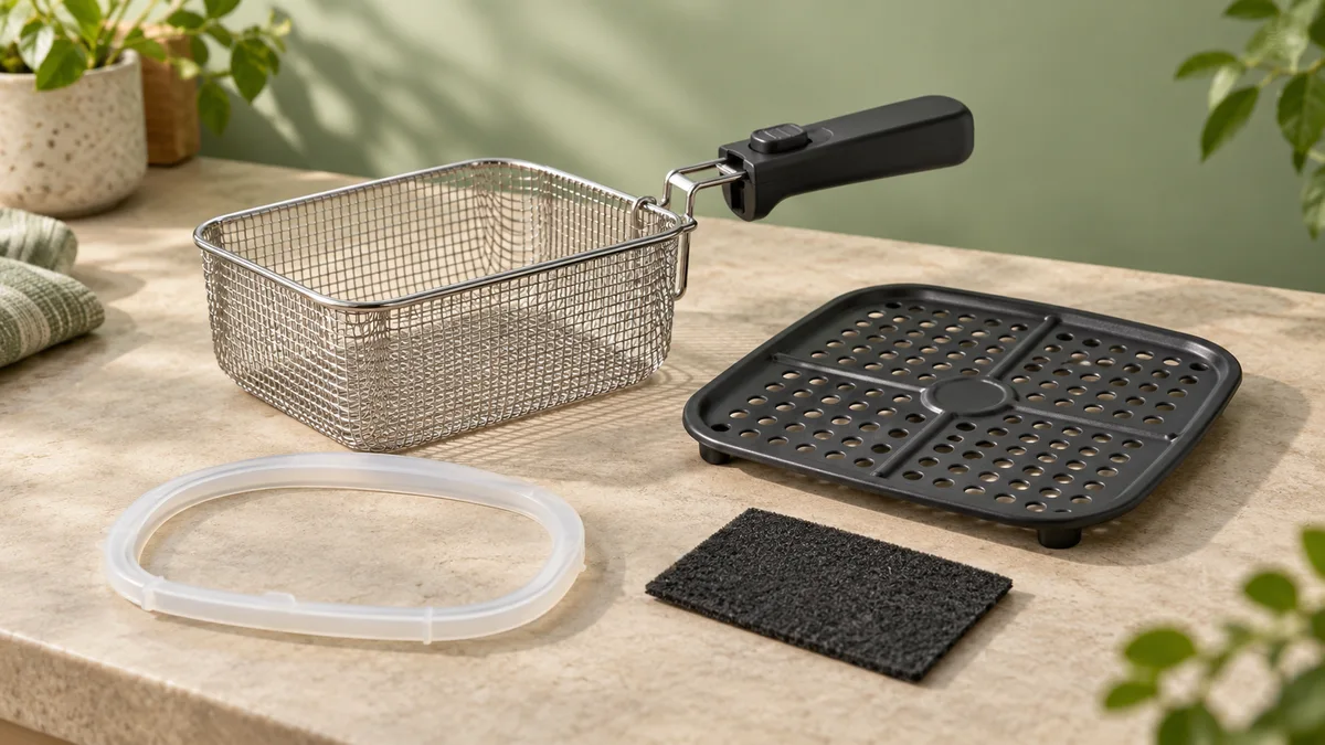 Panier de friture, grille, joint et filtre pour friteuse