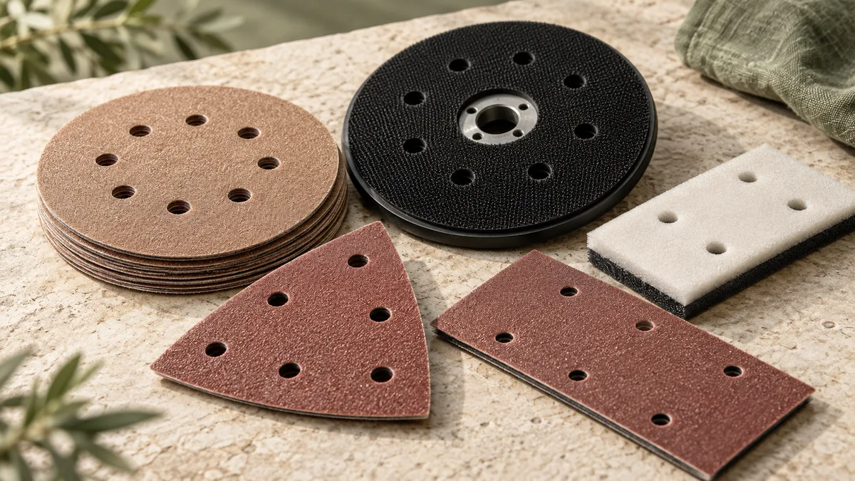 Disques abrasifs, plateau de ponçage, abrasifs triangulaire et rectangulaire