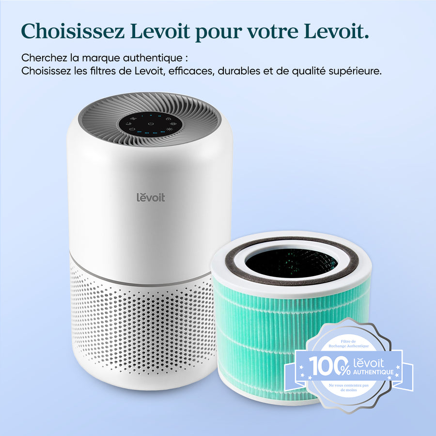 Visuale ufficiale Levoit di Filtro a carbone attivo Core 300-RF-TX per Levoit Core 300S, codice esatto HEACAFLVNEA0040, con il purificatore compatibile