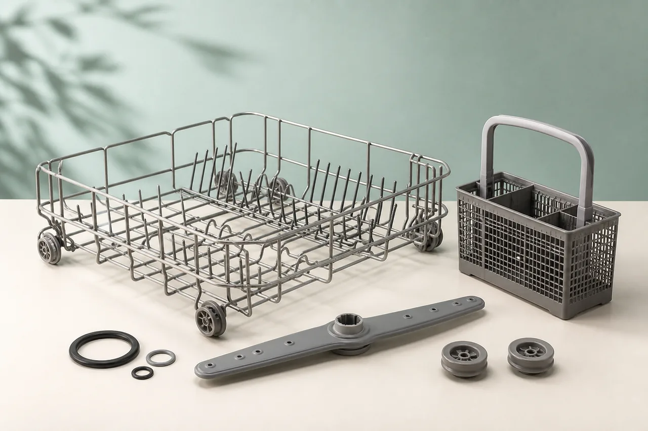 Allgemeiner Geschirrspüler mit Wartungsteilen für Electrolux ESF68020; keine Aufnahme des exakten Modells